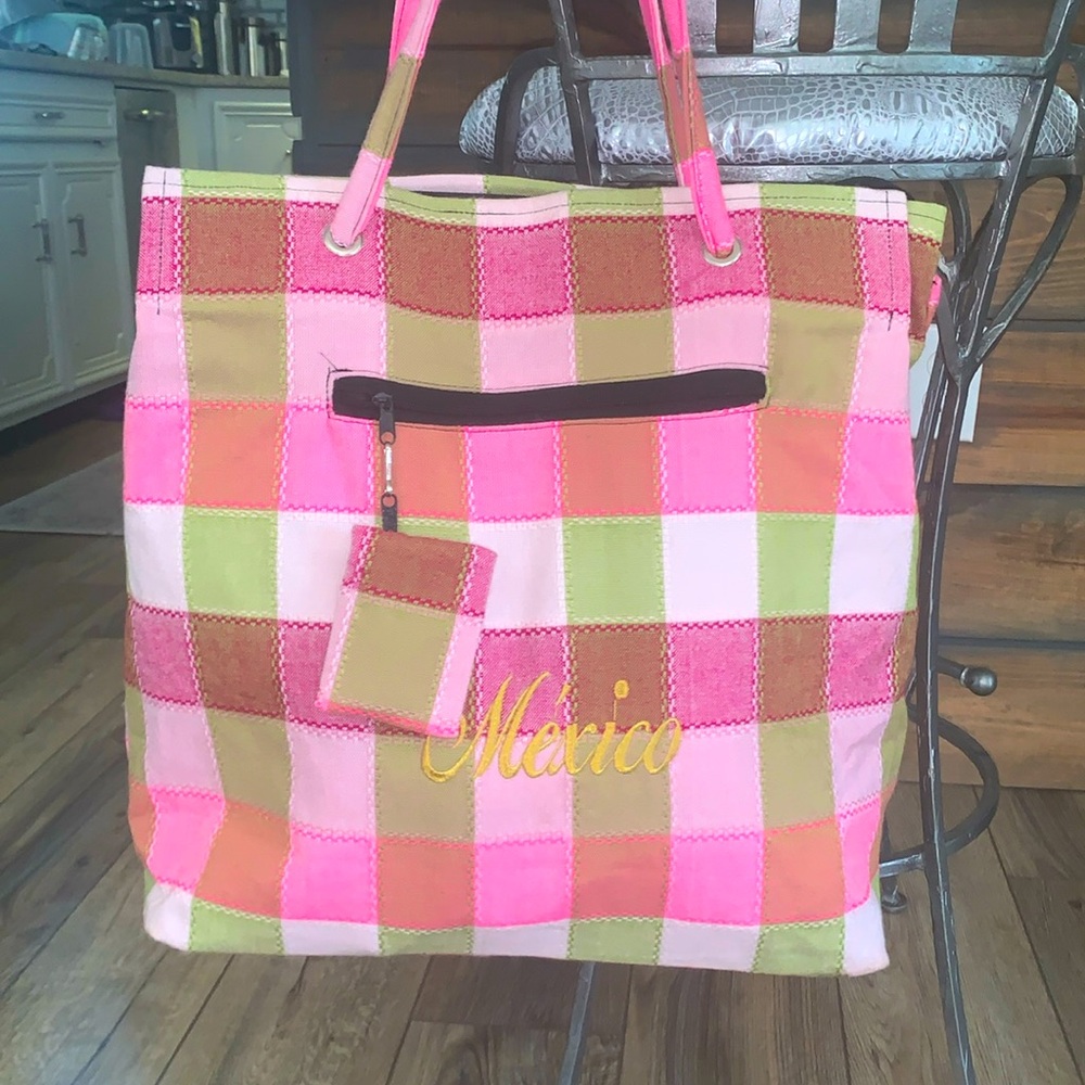 Bright beautiful tote from Mexico